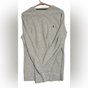 Polo gray long sleeve waffle shirt